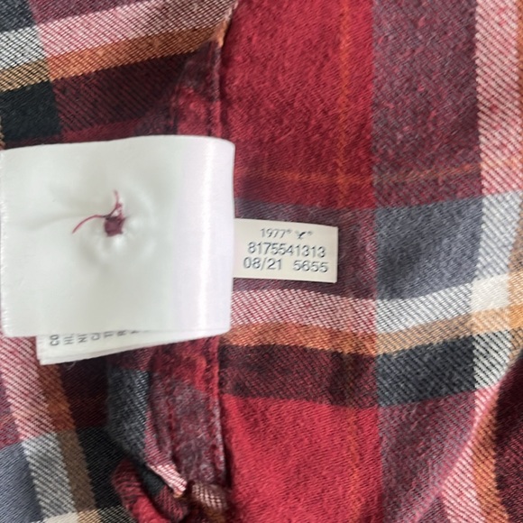 American Eagle Super Soft Plaid Red Button Up Flannel Shirt (DISCONTINUED) - Picture 8 of 8